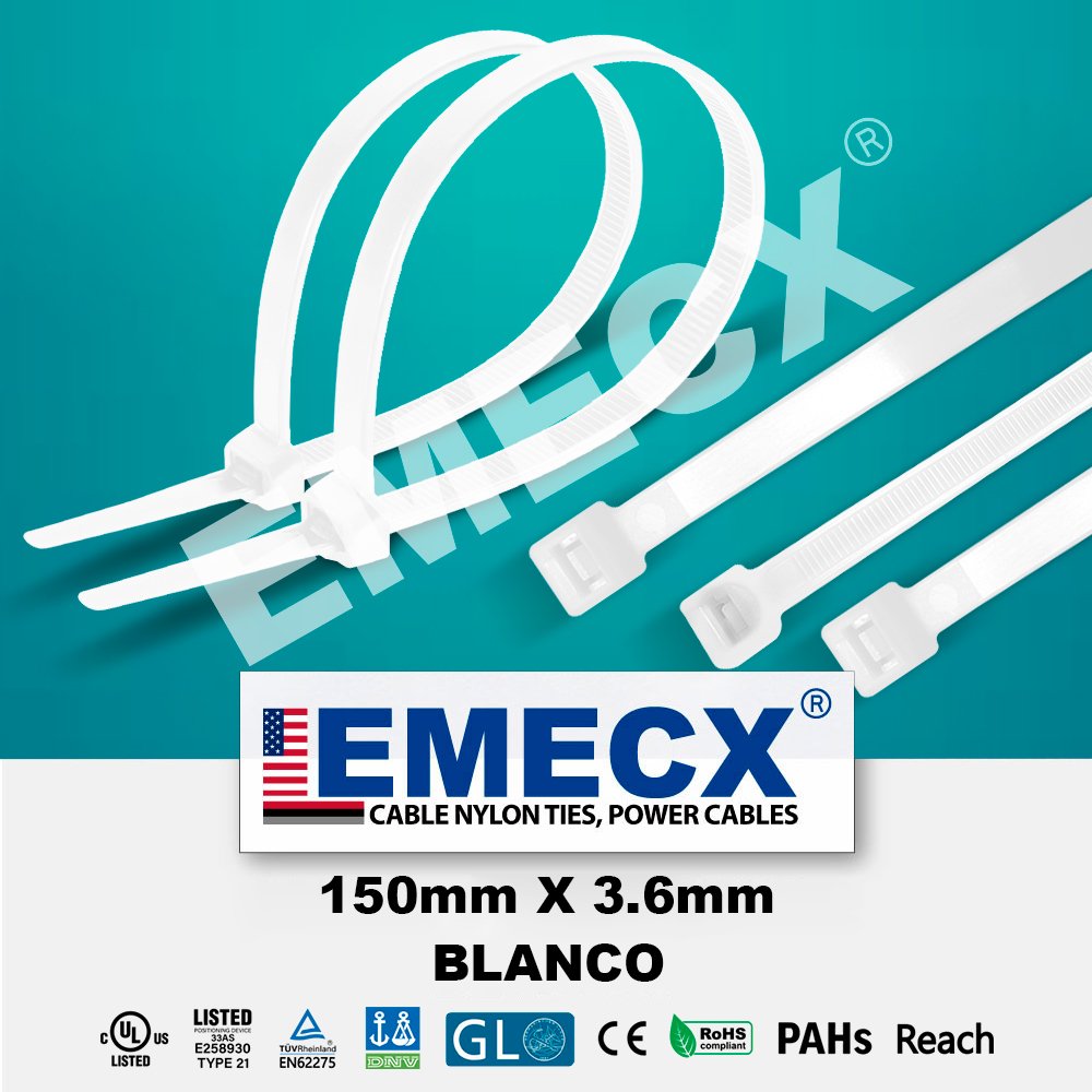 CINTILLO WHITE 150mm*3.6mm EMECX