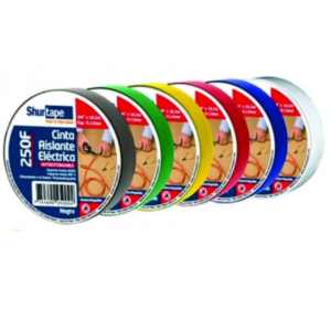CINTA AISLANTE 3/4" DE COLORES 250 F 3/4" X 5YDS (10 UDS) SHURTAPE