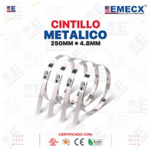 CINTILLO METALICO ACERO INOX 304ss 4.8MM EMECX