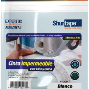 CINTA IMPERMEABLE PARA BAÑO Y COCINA CI-200 38MM X 3 MT SHURTAPE